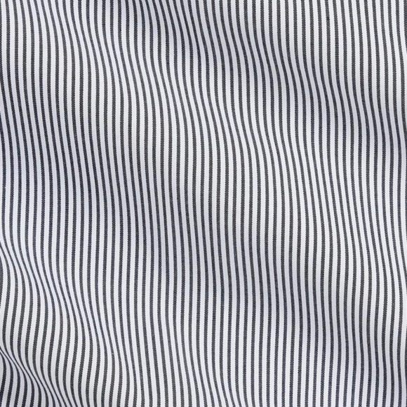 POLO RALPH LAUREN Classic Fit Striped Stretch Poplin Shirt Black Grey White Sm - Picture 11 of 11